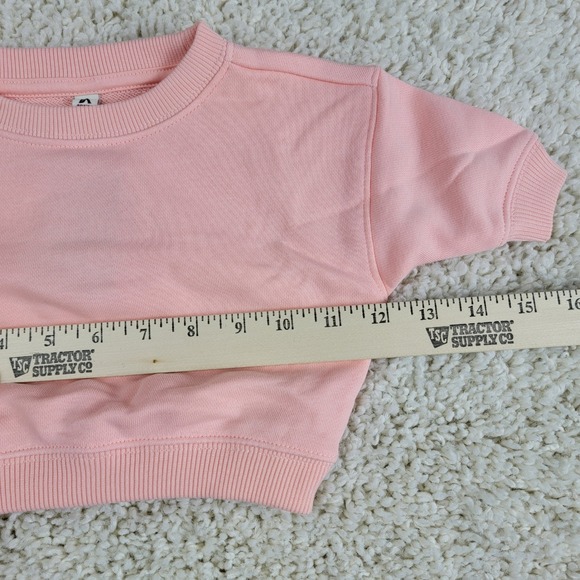 Unisex Organic Cotton Peach Crewneck Sweatshirt Newborn Lot of 2 - Picture 3 of 12